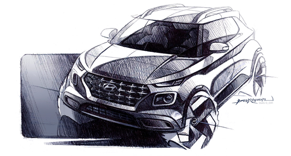 Hyundai продемонструвала свої ескізи дизайну абсолютно нового кросовера Venue | Богдан-Авто Харків - фото 6